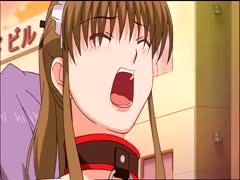 Submissive anime girl got tickled in her holes while tied-up and restrained